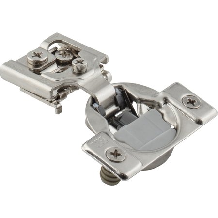 HARDWARE RESOURCES 105Deg 1/2In. Overlay Compact Dura-Close Soft-Close Hinge W/ 2 Cleats And Press-In 8Mm Dowels. 9390-2-2C